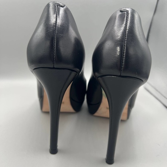 Cole Haan Nike Air Black Platform Peep Toe Pumps  sz  7 1/2 - Picture 4 of 9